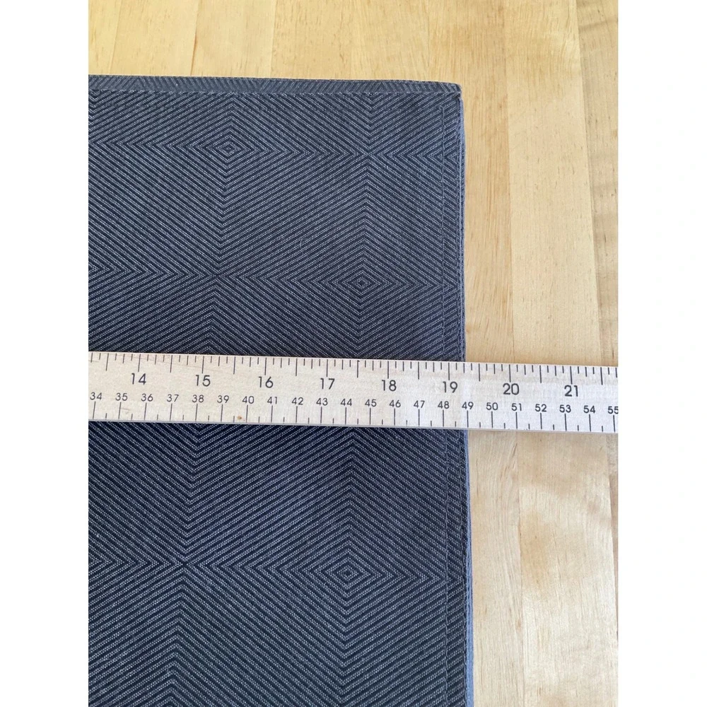 Lauren Ralph Lauren Harrison Charcoal Placemat Set of 5 Diamond Jacquard Grey